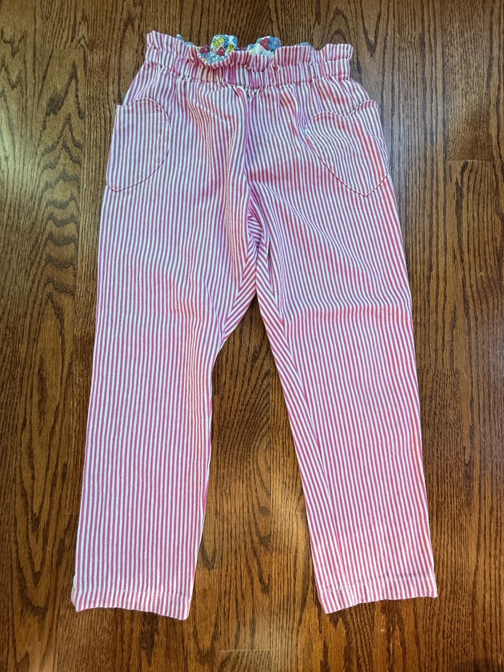 Mini Boden Candy Stripe Heart Pocket Jeans 7 Years